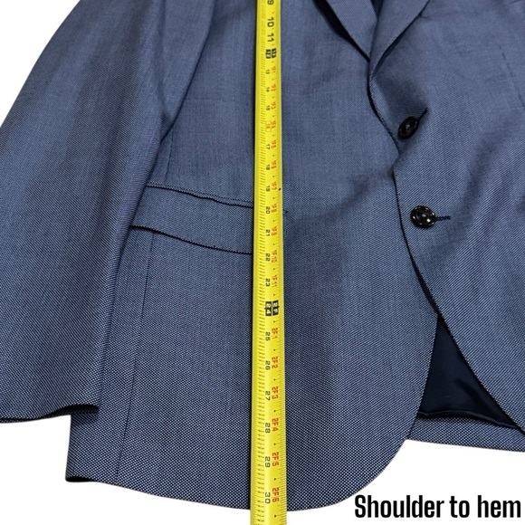 Carolina Herrera Blue Wool Exterior Sport Jacket Blazer Classy Chic Men’s 40 - Picture 13 of 13